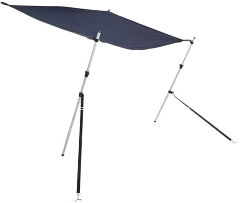 vidaXL Toldo T-Top Extensión, Capota Impermeable para Barco de Pesca Esquí, Cubierta de Embarcación, Pantalla de Extensión de Cortina, Azul Marino