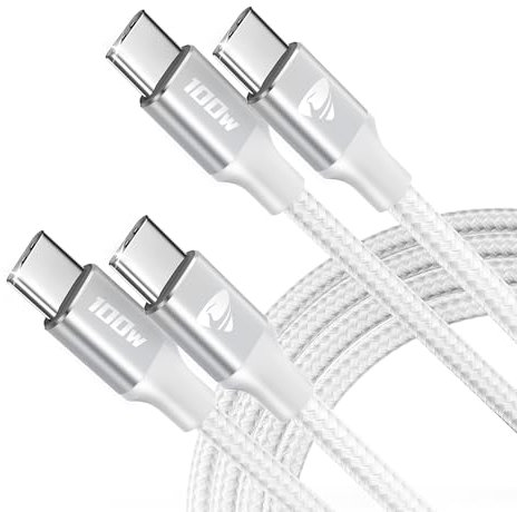 USB C to USB C Cable,100W 5A Fast Charging Cable [2M 2Pack] USBC to USBC cable Fast USB Type C to C Charge Lead for iPhone 15 Pro Max,MacBook Pro Air,iPad Pro Air,Samsung Galaxy S24 S23 S22Ultra