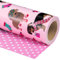 WRAPAHOLIC Wendbares Weihnachts-Geschenkpapier für Hunde, Mini-Rolle, 43,2 cm x 10,2 m, rosa Weihnachts-Geschenkpapier und Punkte-Design für Urlaub, Party