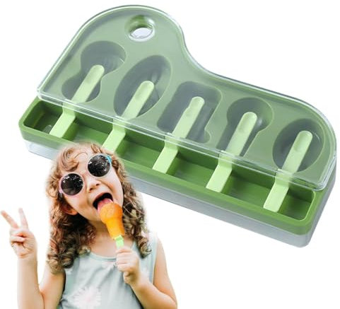 Stampi per ghiaccioli, vassoio per ghiaccioli a 5 cavità con design a pianoforte, gadget estivo da cucina per vacanze, festival, vacanze
