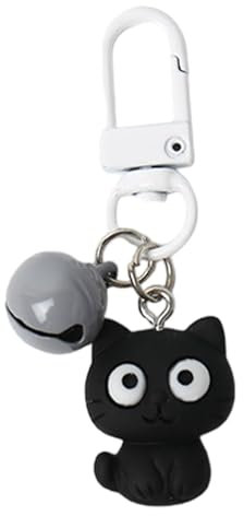 Porte-clés animaux, porte-clés chat pour clés de voiture Pendentif porte-clés à breloque chat noir/blanc - Accessoires mignons, pendentifs de sac polyvalents et accrocheurs pour sacs d'école, sacs à