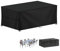 LAMUNI Garden Furniture Cover 220x80x80cm Rattan Table Cover, 420D Oxford Patio Set Covers Waterproof Outdoor Garden Table Cover Windproof Rectangular Patio Table and Chairs Covers