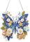 Frundoo Diamond Painting Kinder, Diamond painting Schmetterling, Geschenk Mädchen 5 6 7 8 9 10 11 12 Years DIY 5D DiamantPainting Windspiel mit Kette, für Fenster Wand und Eingang Decor