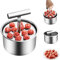 Fleischbällchen Former, Edelstahl-Frikadellenmaschine, 12 Kugeln Manuelle Push-Press-Fleischklopfer Maker, Tragbare Frikadellenformer, Einfach Fleischbällchen Machen Form, Home Cooking Tools Für Küche