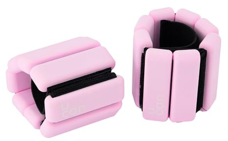 U Can 1 Paar Silikon-Knöchel- und Handgelenkgewichte von 5 kg, 1 kg, 2,5 kg, für das Training zu Hause, minimalistisch, bequem und schön, schwarz, rosa, blau, grau