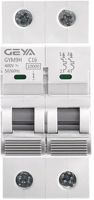 EDXFICDQ GYM9H 10KA 2P MCB 6A-63A 400V C Courbe Din Rail Mini disjoncteur AC Type MCB Usine(25A)