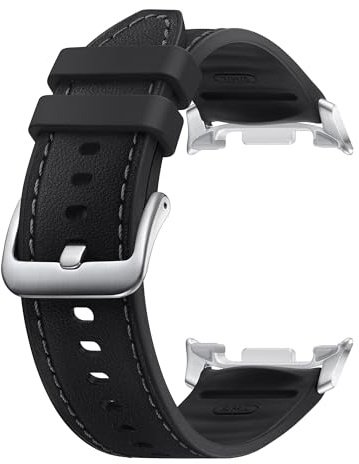 Samsung Hybrid Band (S/M/L) ET-SLL50 für die Galaxy Watch8 | Watch8 Classic, Uhrenarmband im Lederlook, Widerstandsfähiges Armband, Original Zubehör, elastisch, langlebig, guter Sitz, Black