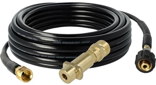 vhbw 2-Piece Accessory Set Compatible with Karcher K 2, 7, 4, 6, 5, 3 Pressure Washers - Connection Adapter, Extension Hose - Compatible with Karcher Models