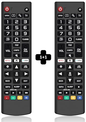 【Pack of 2】 for LG TV Remote Control Replacement AKB75095307 | Universal for All LG Smart TV Remote AKB75095308 Compatible with All Models LCD LED OLED 3D HDTV Smart TVs - No Setup Needed