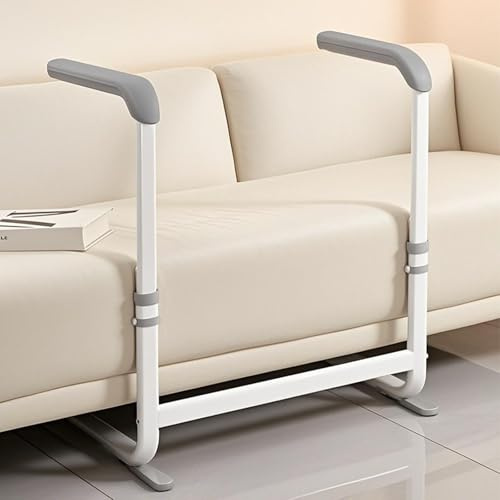 Snovire Aufstehhilfe Sofa, 6-Fach Höhenverstellbare Gehhilfe für Senioren, Mobilitätshilfe für den Alltag, Erbreitert & rutschfest & Starke Tragfähigkeit Handläufe für Senioren und Behinderte (Grau)