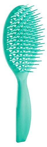 Eminchu Hohle Design-Haarbürste, Lüftungsbürste, Stylingbürste mit Ergonomischem Griff, Schnelle Föhnbürste mit Kopfhautmassage, Ideal für Glattes, Lockiges Haar und den Heimgebrauch Im Salon