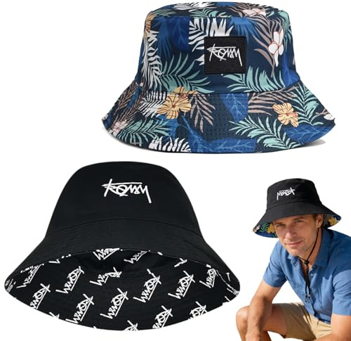 2 Pcs Fischerhut Herren Damen Bucket Hat,Sonnenhut Fischerhüte Fischerhut Lustig,Beidseitig Tragen UV Schutz Sommerhut,für Eine Vielzahl von Outdoor Aktivitäten Wie Angeln Wandern Camping Reise Urlaub
