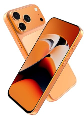 AODOEU Smartphone Android 14, 8GB+64GB/1TB Telefono Cellulare, 6.58 HD Cellulare, 6958mAh Cellulari, 13MP+21MP Cellulari e Smartphone, Dual SIM/Face ID/OTG -Orange