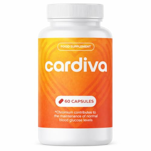 Cardiva Nahrungsergänzungsmittel – 60 Kapseln – mit Vitamin C, Zimt-Extrakt, Weißer Maulbeere, Chrom und pflanzlichen Extrakten
