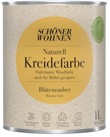 1L Schöner Wohnen Naturell Kreidefarbe Blütenzauber, Warmes Gelb