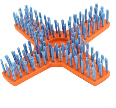 Septoolshop Brosse de nettoyage polyvalente pour tondeuse à gazon fabriquée en ABS et nylon pour surfaces impeccables et outil de nettoyage à espace étroit (quatre dents)