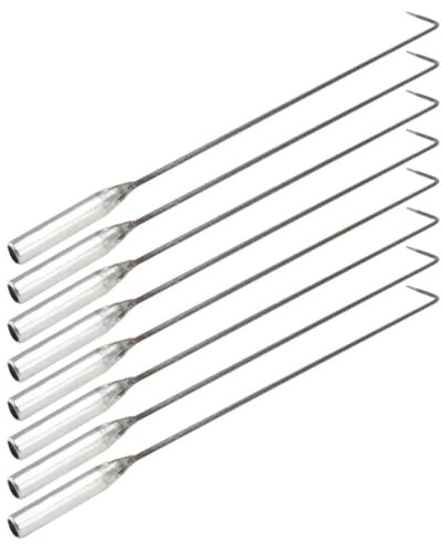 Toddmomy 8pcs Crochets de Cheminée en Acier Argenté, Outil à Cendres pour Barbecue Portable et Résistant la Rouille, Accessoire pour Poêles de Chauffage Domestique