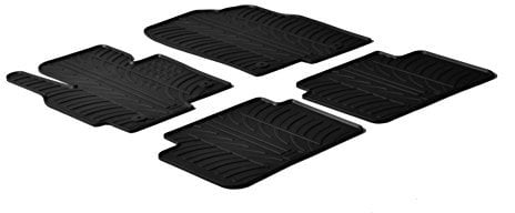 Satz Gummimatten kompatibel mit Mazda CX-5 Benziner 2012-2017 (T Profil 4-teilig + Montage-clips)