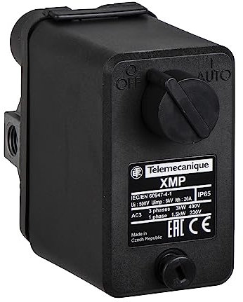 Schneider XMPR12B2433 XMP-Druckschalter, 12 Bar, 4 x G 1/4 (Buchse), 2Ö, Ein/Aus-Taste