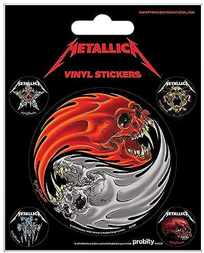 Metallica Vinyl-Aufkleber, Papier, Mehrfarbig, 10 x 12.5 cm