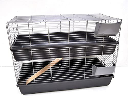 Ollesch Meerschweinchenkäfig Hasenkäfig Doppelkäfig Käfig 1,2 Meter