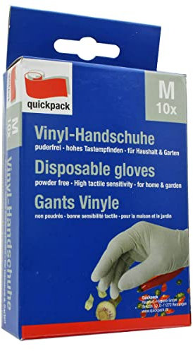 Vinyl Einweghandschuhe Größe M - 10 Stück