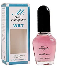 Nail Magic Wet Top Coat - Clear Nail Polish, High Gloss Top Coat. Natural, Shiny Finish, Long Lasting, Extreme High-Gloss (0.5 Fluid Ounce)