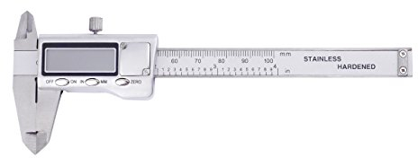 GSR Pied à coulisse numérique ou analogique 100/150 mm 4 o.6 pour l'extérieur et l'intérieur avec écran LCD, Digitale Schieblehre Silber 100 mm / 4 Zoll, 1