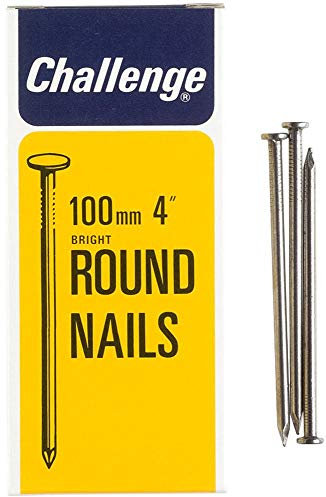 Clous ronds lumineux, 100 mm – 500 g, longueur extérieure 100 mm, matériau des ongles en acier, tête ronde de type clou, gamme de produits Challenge – Clous ronds, fixations et quincaillerie