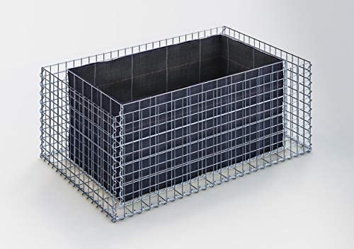 GABIONA - Gabionen Hochbeet HxBxT:130x50x80 cm - Eckiger Gabionenkorb als Beet für den Garten - Maschenweite 5x5 cm