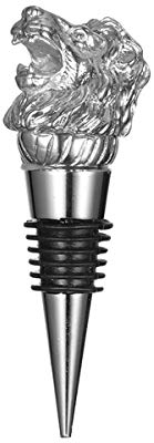 Silver Lion Wine Bottle Stopper - Beautiful Wine Stopper, Novelty Reusable Bottle Stopper, Christmas Champagne Wine Stopper Keep Fresh Gift for Wine Lovers