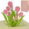 LINPOPUP®, LIN17666, Pop-Up Karte Blumen Geburtstagskarte Grußkarten Blumenkarten 3D Klappkarte Muttertagskarte Danke Gute Besserung Abschied Tulpen, N389