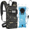 NOOLA Trinkrucksack mit 3L TPU Wasserblase, Taktischer Molle Wasserrucksack für Männer Frauen, Trinkrucksack für Wandern, Radfahren, Laufen und Klettern, Schwarz Camo