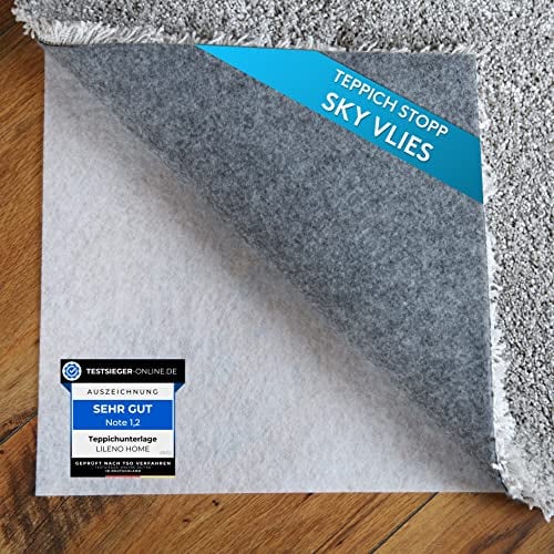 LILENO HOME Teppich-Unterlage rutschfest [80x150 cm] aus Vlies dünn - Anti-Rutsch-Matte zuschneidbar - Antirutschmatte Teppich Stopper - Universal Teppichunterlage - Rutschmatte Teppichstopper