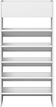 Vicco Schuhschrank Delin, Garderobenständer, Weiß, 60 x 116 cm