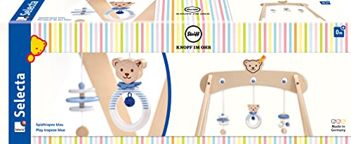 Selecta 64307 Steiff, Spieltrapez aus Holz, blau, 59 cm