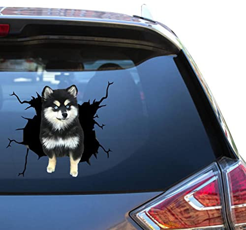 I Love My Pomsky Aufkleber Pomsky Mom Auto Aufkleber Lustige 3D Van Aufkleber für Mann Wasserdicht Traktor Aufkleber