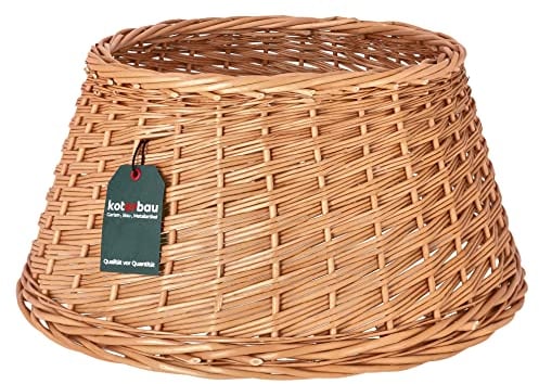 KOTARBAU® Weihnachtsbaum Rock aus Weide Ø 45 cm Weihnachtsbaumkorb Weihnachtsbaumständer Hülle Deko Tannenbaumständer Standfuß Naturfarbe Christbaumständer aus Rattan Natur