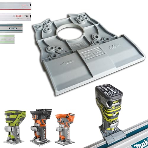 SLE Professional Adapter für RYOBI P601 Router, kompatibel mit Makita/Bosch/Festool Guiderail