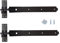 Adjustable Gate Hinges Heavy Duty Hook and Band Garden Shed Door in Galvanised or Black (Black, 48 / 1200mm)