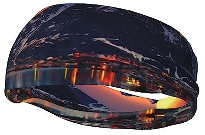 Norwegen Islands bedrucktes Sport-Stirnband, rutschfest, atmungsaktiv, leicht, für Laufen, Radfahren, Yoga