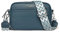 Crossbody Bag Damen, Echtes Leder Umhängetasche Damen Klein Mode Crossbody Bag Breiter Gurt, Damen Schultertaschen Handytasche zum Umhängen für Arbeiten Einkaufen Dating Reisen, Blau