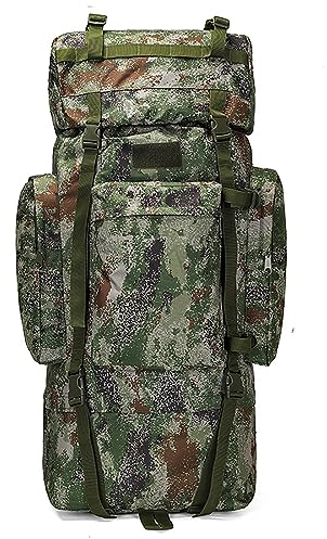 Kabxhueo Extra groß Innenrahmen Trekkingrucksack 120L Wasserdichter Militär Rucksack mit Regenschutz Wanderrucksack Outdoor Survival Rucksack fur Herren Damen Camping Trekking Reisen,Style 4