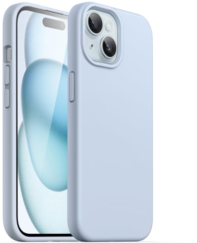 JETech Silicone Case for iPhone 15 Plus 6.7-Inch, Silky-Soft Touch Full-Body Protective Phone Case, Shockproof Cover (Blue)