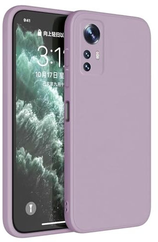 HAFFAN Coque en Silicone TPU Compatible avec Xiaomi MI 12 / Xiaomi MI 12X (6.28), Housse Etui de Protection pour Téléphone Portable - Herbe Violette