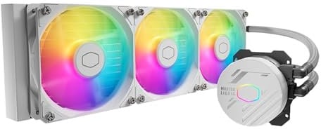 MASTERLIQUID 360L CORE ARGB AIO CPU Liquid Cooler, Sistema di raffreddamento ad acqua, 3 ventole ARGB da 120 mm, radiatore da 360 mm, compatibile con AMD Ryzen AM5/AM4/Intel LGA1700/1200/1151, bianco