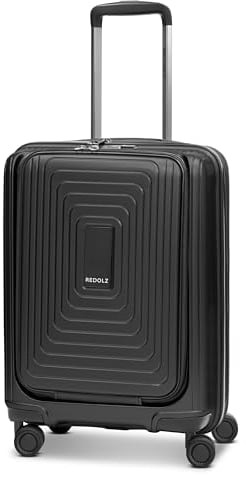 REDOLZ Handgepäck mit Laptopfach | Ultra-Leichter Koffer 40 x 23 x 55 cm & Frontöffnung | von 45 auf 55 Liter erweiterbar | nur 3,2 kg (Essentials 14)