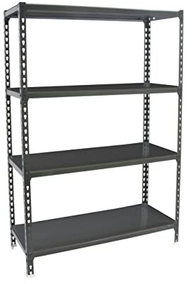 PROREGAL Schwerlastregal MID Metal Shark | HxBxT 150x120x50cm | Fachlast 200kg | Anthrazit | Regal Standregal Werkstattregal Lagerregal Kellerregal