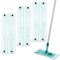 Microfibra Mop Pad per Leifheit, 3Pezzi Mocio Panni per Pulizia Kit, Lavapavimenti con Sistema a Clic, Panni Cuscinetti per Mocio Lavabile, Coprimocio per Leifhat, Straccio Pavimenti Ricarica, 42x15cm