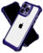 BARALARIQIU Cover per iPhone 11 Pro Max Antiurto Trasparente PC Rigido Airbag Angolari Protezione della fotocamera Custodia Viola